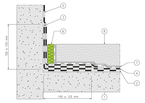 3.3 - COPERTURA PIANA CARRABILE 
- SUPPORTO IN LATERO CEMENTO senza isolamento termico, pavimentazione tradizionale 
in calcestruzzo armato, 