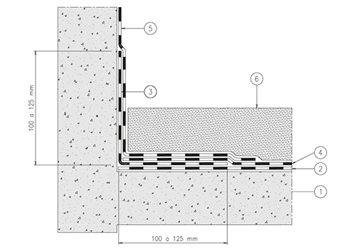 3.5 - COPERTURA PIANA CARRABILE 
- SUPPORTO IN CALCESTRUZZO senza isolamento termico, conglomerato bituminoso, 